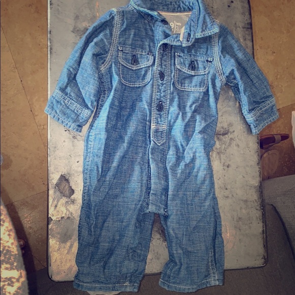 denim onesie baby boy